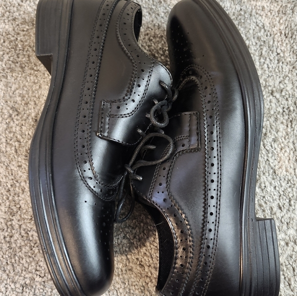 Deer Stags Ace Black Leather Oxfords Big Boy's Size 6M - Picture 9 of 11